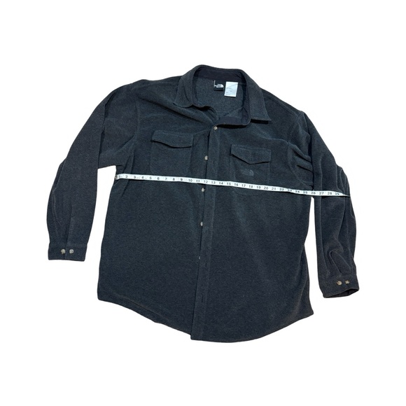 The North Face Gray Fleece Button Down Button Up Men’s Shirt XL - Picture 3 of 6